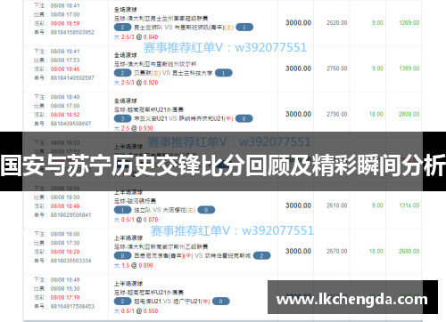 国安与苏宁历史交锋比分回顾及精彩瞬间分析